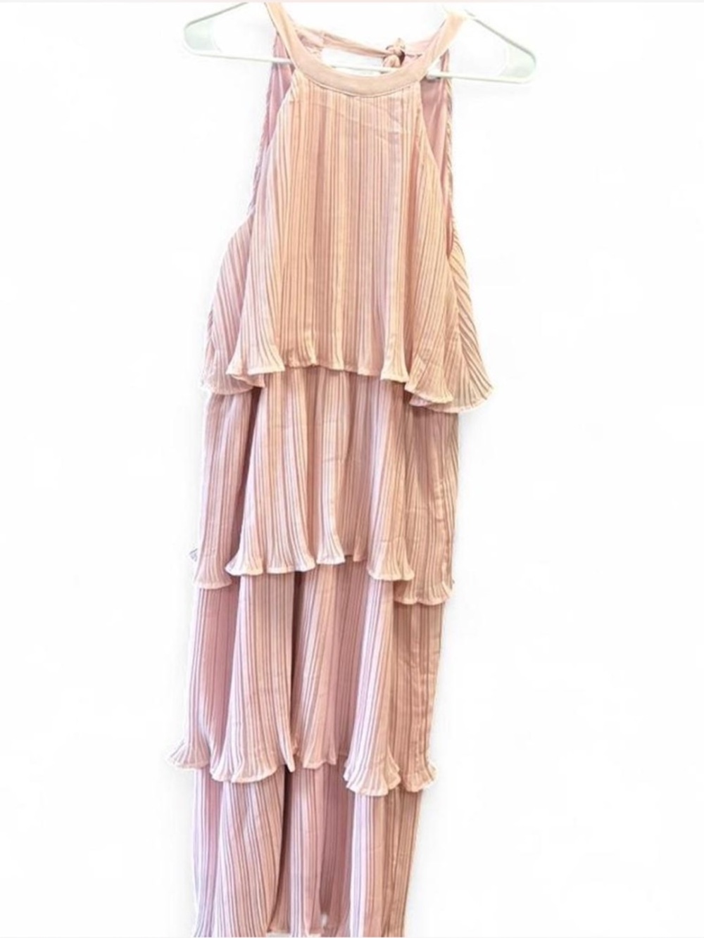 ZESICA Ruffle Halter Dress